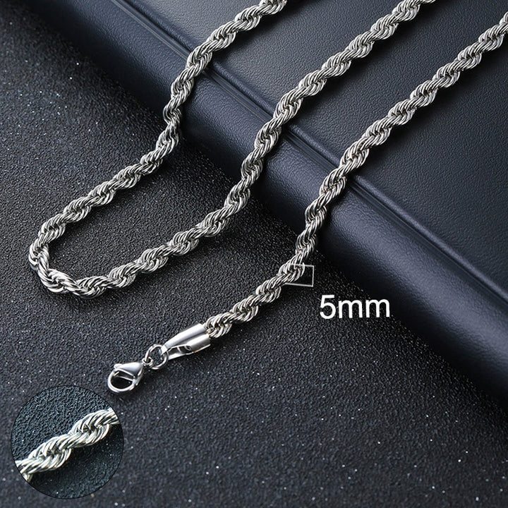 Unisex, Cuban Chain, Stainless Steel.