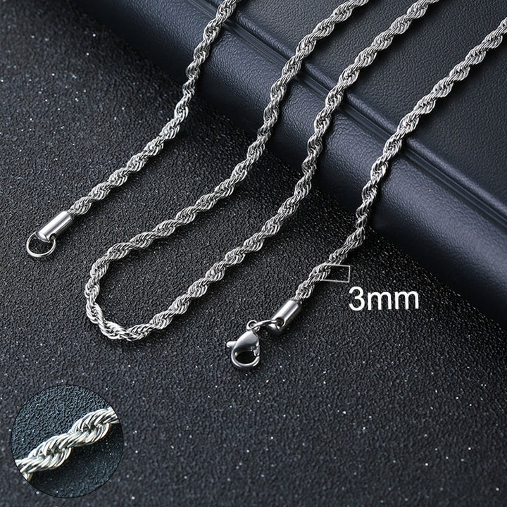 Unisex, Cuban Chain, Stainless Steel.