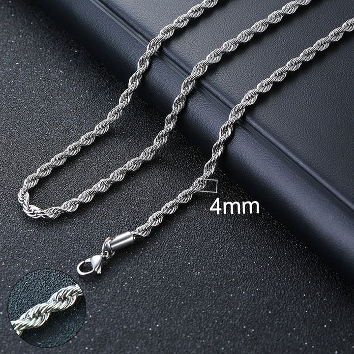 Unisex, Cuban Chain, Stainless Steel.