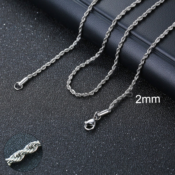 Unisex, Cuban Chain, Stainless Steel.